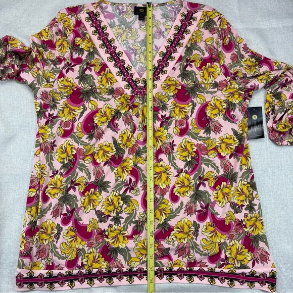 Jm Collection Women's 3/4 Sleeve V-Neck Top Size XXL - Picture 9 of 10